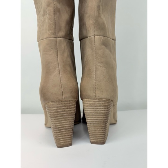 New Steve Madden Croft Pointed Toe Taupe Heeled Tall Western Suede Boots 9.5 - Picture 4 of 11